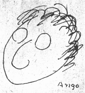 著者自筆の似顔絵の図