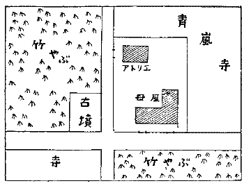 嵐山のアトリエの地図