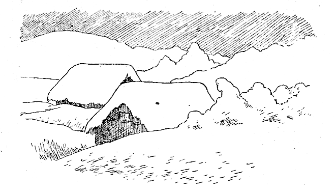 「第１圖　大雪に埋れた農村」のキャプション付きの図